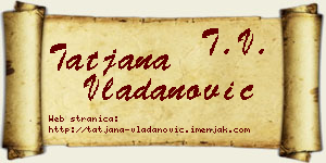 Tatjana Vladanović vizit kartica